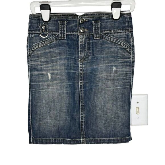 United Colors Of Benetton Dresses & Skirts - United Colors Of Benetton Vintage Denim Pencil Straight Skirt Italy 38 US 2 Y2K